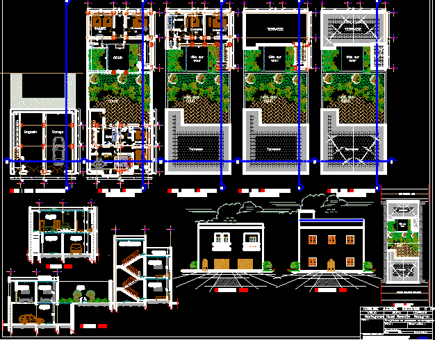 plan maison contemporaine dwg